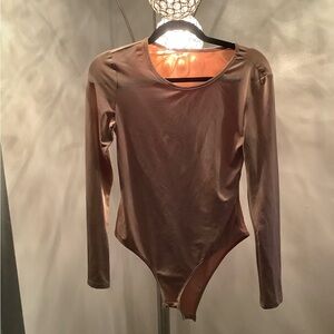 Long Sleeve Brown Bodysuit